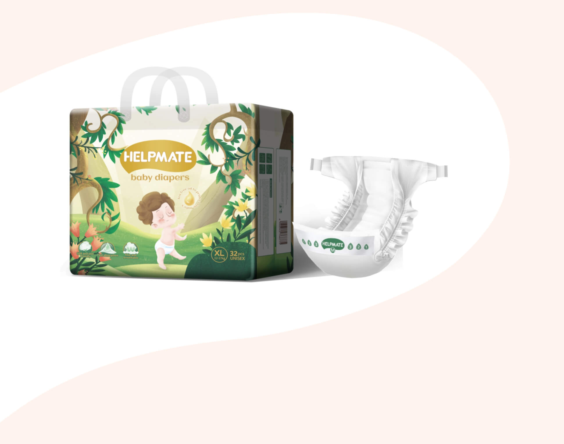 Productos para la etapa de desarrollo de pa&ntilde;ales para beb&eacute;s Helpmate