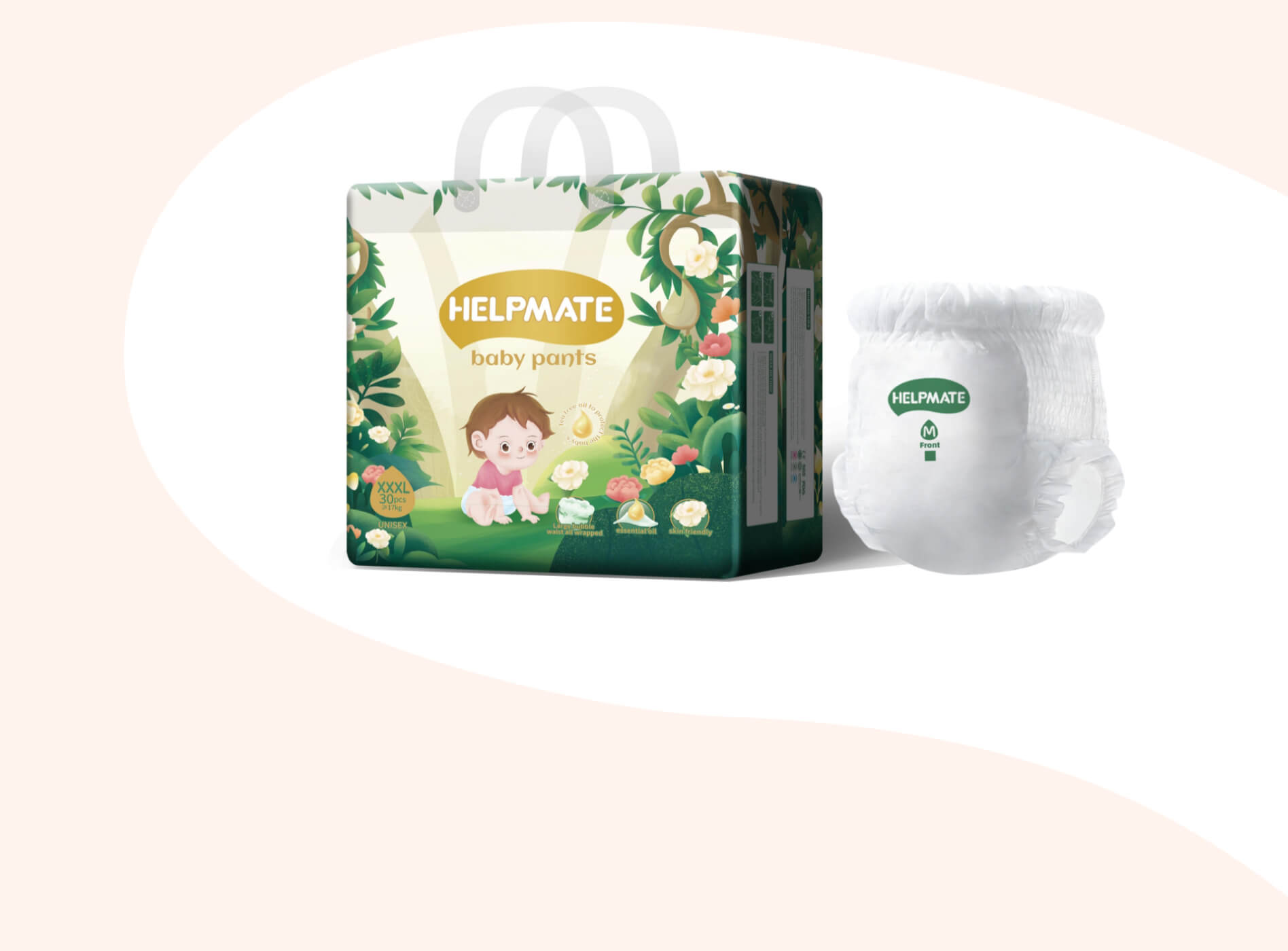 Caracter&iacute;sticas de comodidad de los pantalones pull-up para beb&eacute; Helpmate